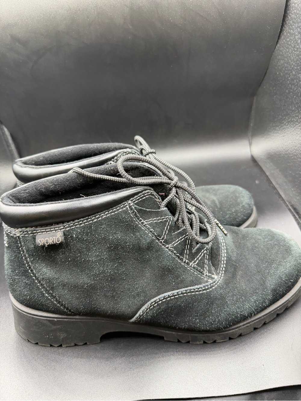 Sporto Black Suede Chukka Lace-Up Boots